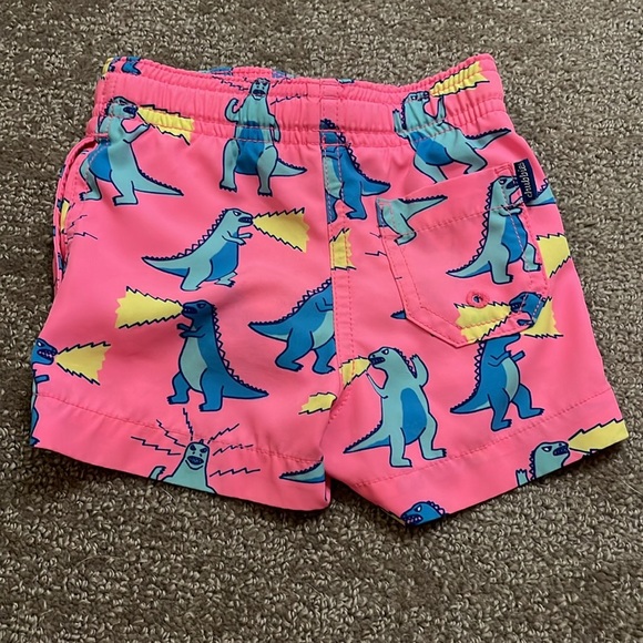 Chubbier Hot Pink Godzilla Baby Boy Swim Trunks Size 12 months - Picture 4 of 7